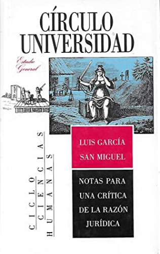 Portada del libro de Notas para una crítica de la razón jurídica