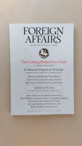 Portada del libro de Foreign Affairs. The Coming Dollar-Euro Clash