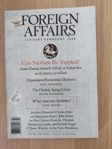 Portada del libro de Foreign Affairs - Can Saddam be toppled ?