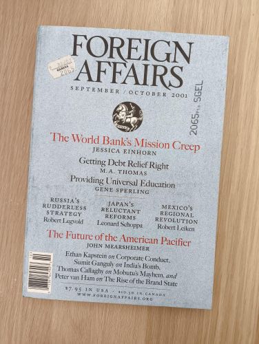 Portada del libro de Foreign Affairs. The World Bank´s Mission Creep