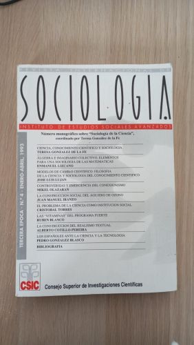Portada del libro de SOCIOLOGIA CSIC Nº 4