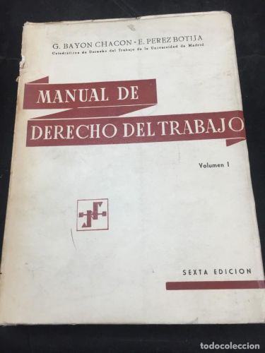 Portada del libro de Manual de Derecho del Trabajo Volumen I