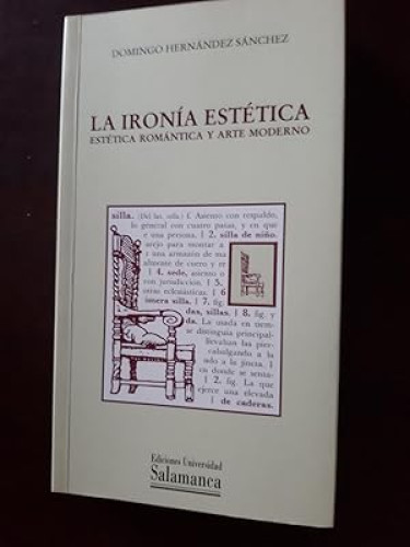 Portada del libro de La ironía estética. Estética romántica y arte moderno
