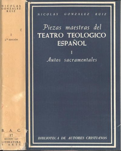 Portada del libro de Piezas maestras del teatro teológico español