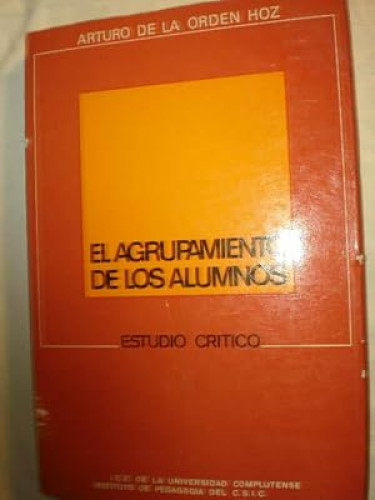 Portada del libro de El Agrupamiento de los alumnos
