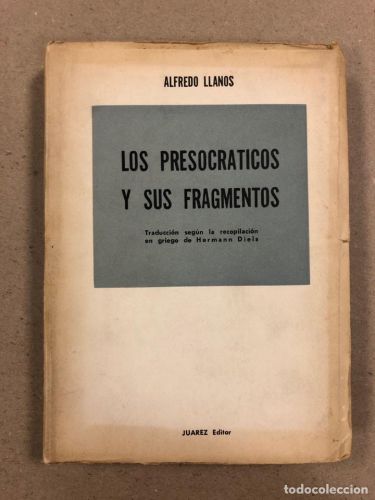 Portada del libro de LOS PRESOCRATICOS Y SUS FRAGMENTOS. 