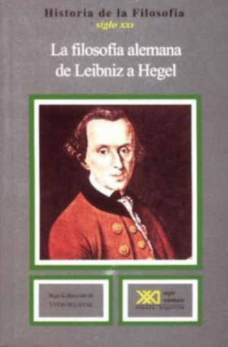 Portada del libro de La filosofía alemana, de Leibniz a Hegel