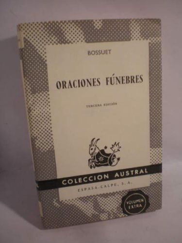 Portada del libro de Oraciones fúnebres 