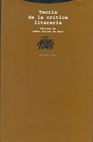 Portada del libro de TEORIA DE LA CRITICA LITERARIA
