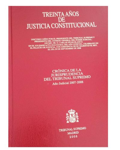 Portada del libro de TREINTA AÑOS DE JUSTICIA CONSTITUCIONAL