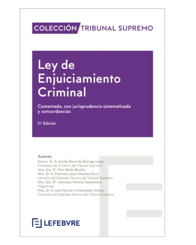 Portada del libro de Ley de Enjuiciamiento Criminal