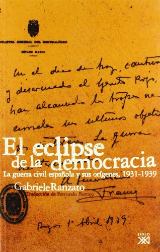 Portada del libro de El eclipse de la democracia
