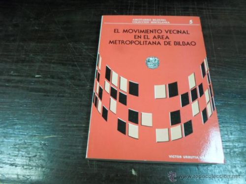 Portada del libro de El Movimiento vecinal en el área metropolitana de Bilbao