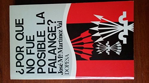 Portada del libro de ¿Por qué no fue posible la Falange?