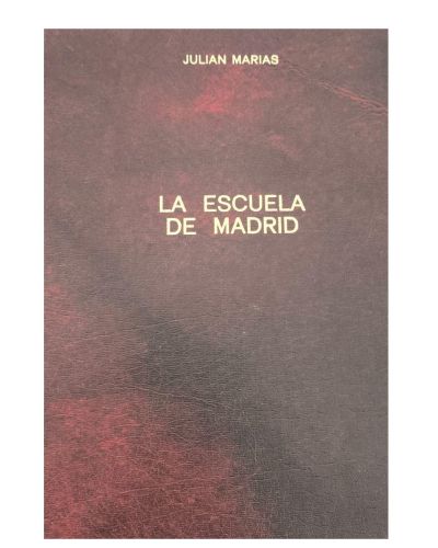 Portada del libro de La escuela de Madrid. estudios de filosofía española