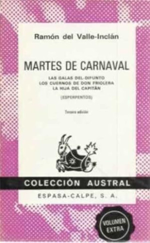 Portada del libro de Martes de carnaval