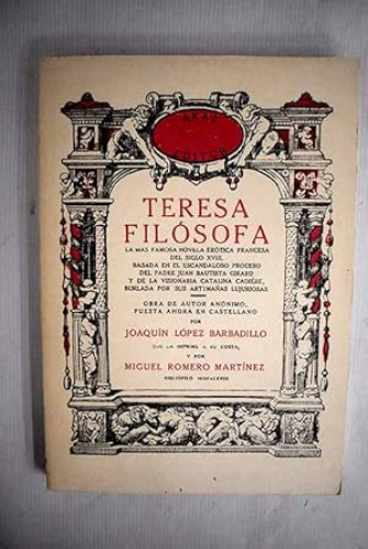 Portada del libro de Teresa filósofa