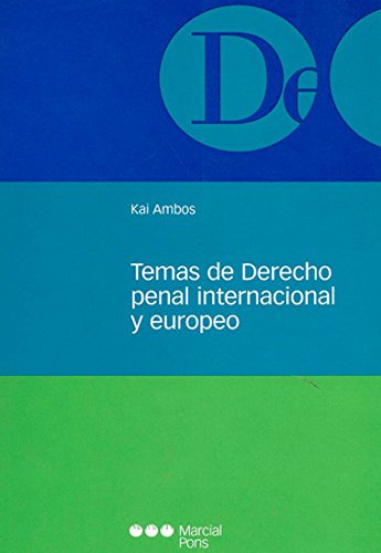 Portada del libro de Temas de derecho penal internacional y europeo