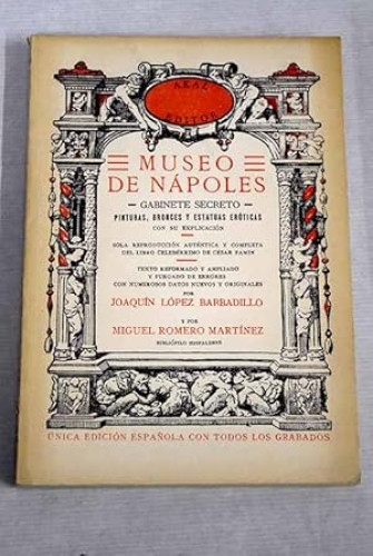 Portada del libro de Museo de Nápoles : gabinete secreto: pinturas, bronces y estatuas eróticas