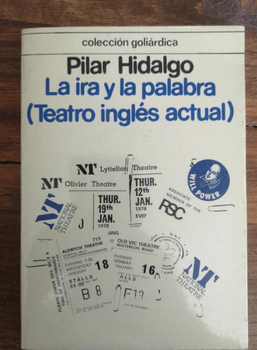 Portada del libro de LA IRA Y LA PALABRA. TEATRO INGLÉS ACTUAL