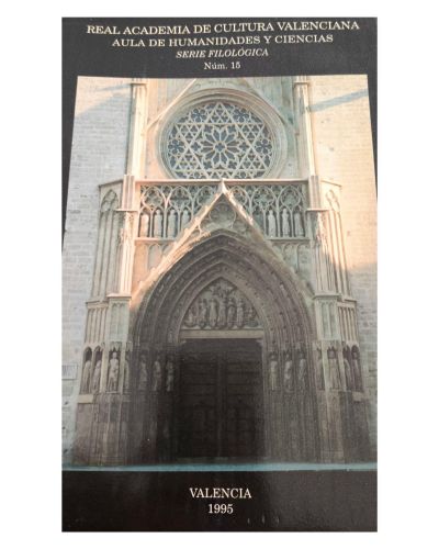 Portada del libro de Real Academia de Cultura Valenciana. Aula de Humanidades y Ciencias. Numero 15