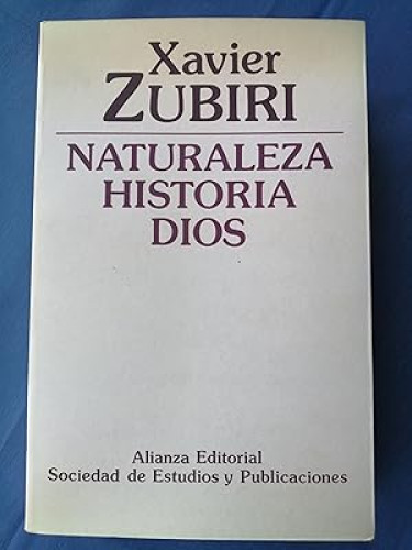 Portada del libro de Naturaleza. Historia. Dios 