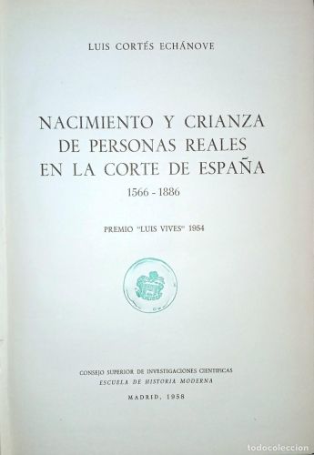 Portada del libro de NACIMIENTO Y CRIANZA DE PERSONAS REALES EN LA CORTE DE ESPAÑA
