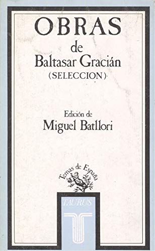 Portada del libro de Obras de Baltasar Gracián