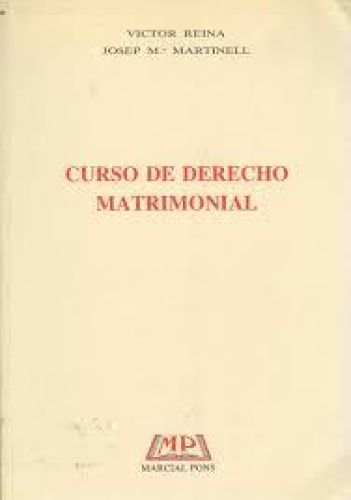 Portada del libro de Derecho matrimonial