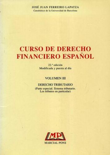 Portada del libro de CURSO DE DERECHO FINANCIERO ESPAÑOL