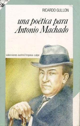 Portada del libro de Poética para Antonio Machado, una