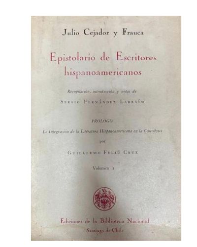 Portada del libro de EPISTOLARIO DE ESCRITORES HISPANOAMERICANOS.