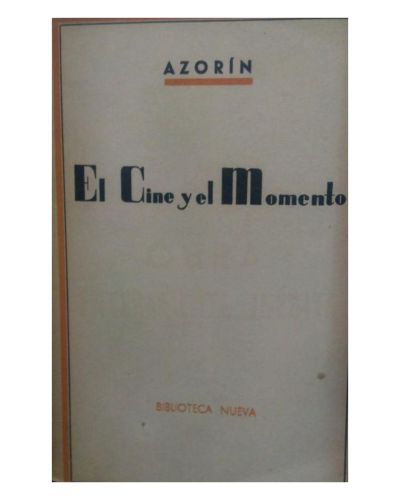 Portada del libro de El cine y el momento.