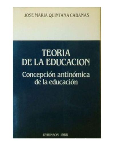 Portada del libro de Teoría de la educación. Concepción antinómica de la educación