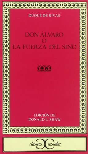 Portada del libro de Don Álvaro o la fuerza del sino