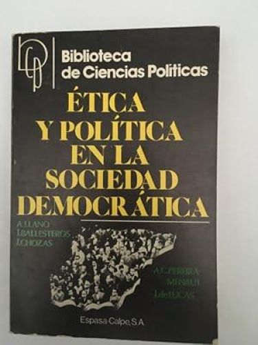 Portada del libro de Etica y política en la sociedad democrática
