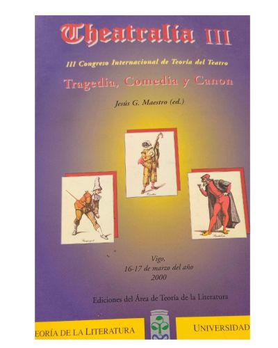 Portada del libro de THEATRALIA III. TRAGEDIA, COMEDIA Y CANON
