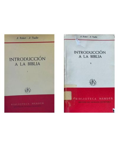 Portada del libro de INTRODUCCIÓN A LA BIBLIA TOMOS I Y II 