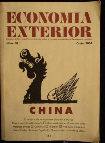 Portada del libro de CHINA. ECONOMIA EXTERIOR. 2004 Nº 30 185 PAG