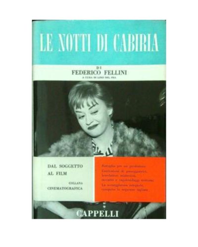 Portada del libro de LE NOTTI DI CABIRIA FELLINI FEDERICO CAPPELLI 1957 DAL SOGGETTO AL FILM
