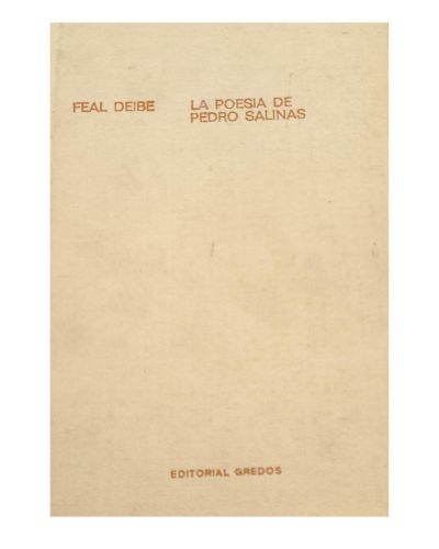 Portada del libro de LA POESÍA DE PEDRO SALINAS