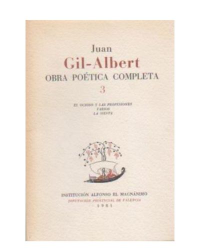 Portada del libro de Gil-Albert Obra poética completa 3