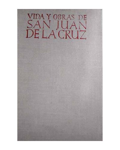 Portada del libro de Vida y obras de San Juan de la Cruz.
