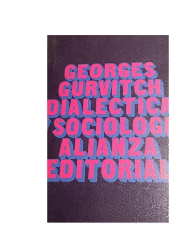 Portada del libro de DIALÉCTICA Y SOCIOLOGÍA