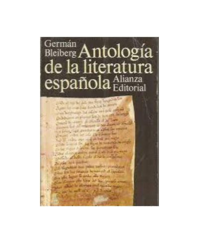 Portada del libro de Antología de la literatura española (I: siglos XI a XVII)