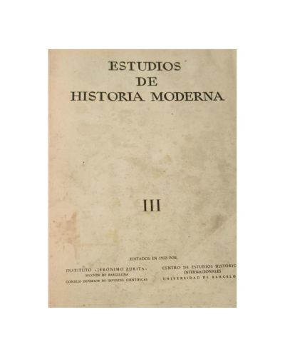 Portada del libro de ESTUDIOS DE HISTORIA MODERNA III