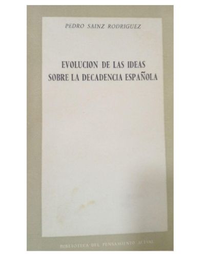 Portada del libro de Evolución de las ideas sobre la decadencia española