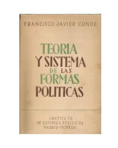 Portada del libro de Teoría y Sistema de las Formas Políticas
