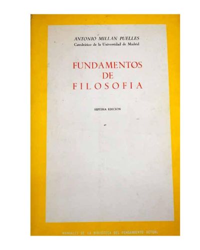 Portada del libro de Fundamentos de filosofía Tomo I