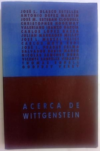 Portada del libro de  Acerca de Wittgenstein